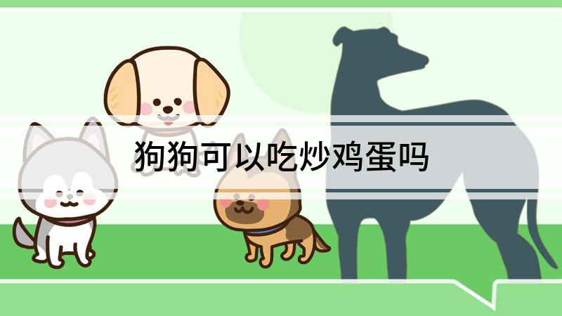 狗狗可以吃炒鸡蛋吗