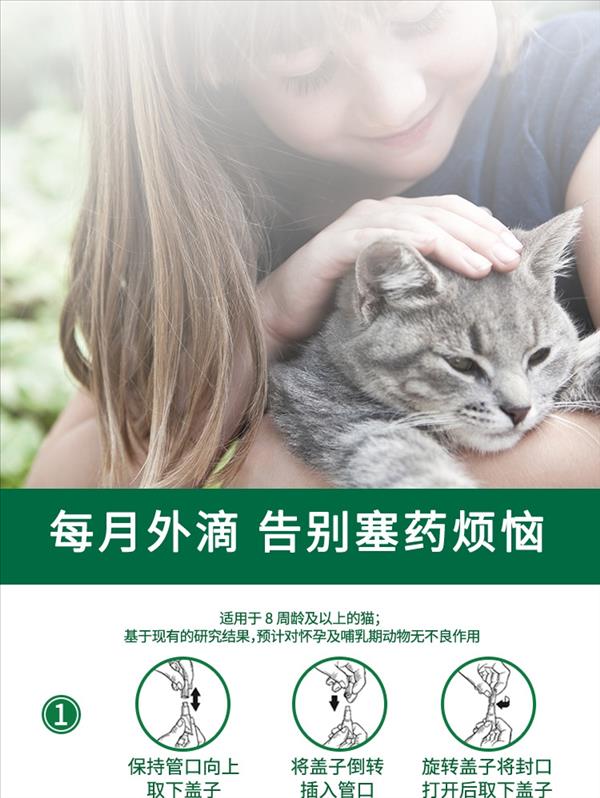 猫用内外同驱 拜宠清2片+旺滴静2支套餐 适用4kg以下