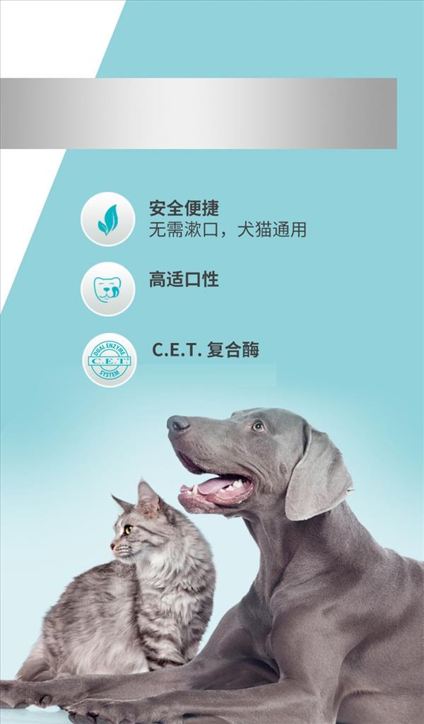 法国维克Virbac 犬猫鸡肉味复合酶牙膏盒装刷牙牙膏 70g   口腔清洁 法国进口