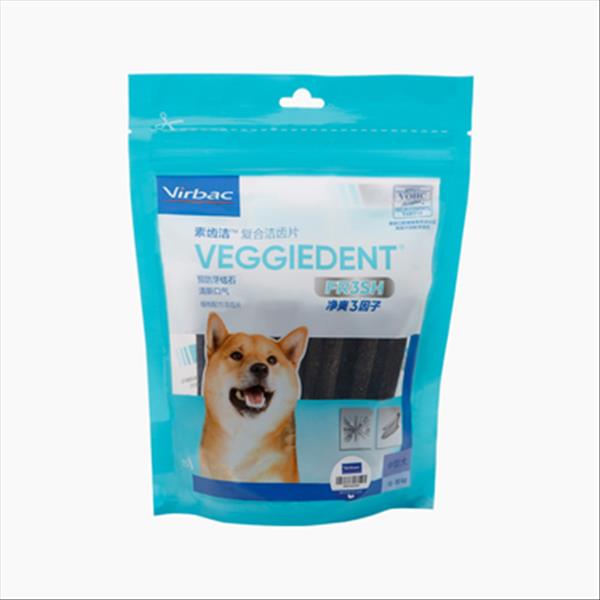 法国维克Virbac C.E.T中型犬清洁齿片抑菌去口臭350g 袋装 法国进口