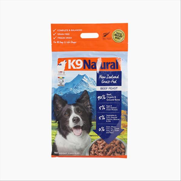 K9 Natural 冷冻干燥牛肉全犬粮 3.6kg 90%肉含量 新西兰进口