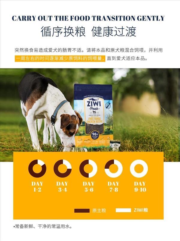 滋益巅峰Ziwi peak风干鸡肉犬粮 454g 96%肉含量 新西兰进口