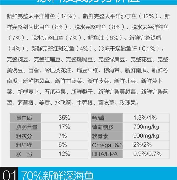 爱肯拿海洋盛宴全犬粮 6kg 加拿原装大进口