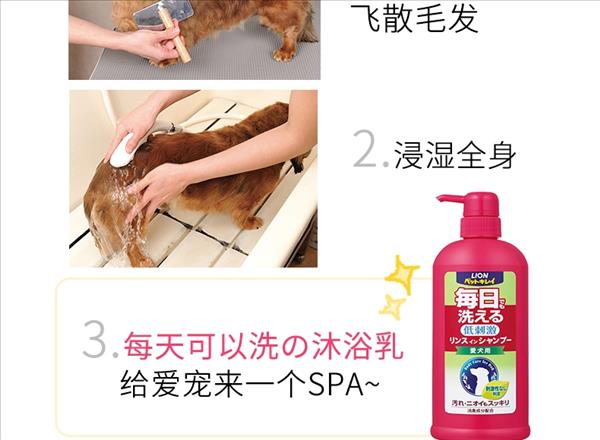 日本艾宠Lion  犬用每日洗二合一香波 柔和花香型 550ml 