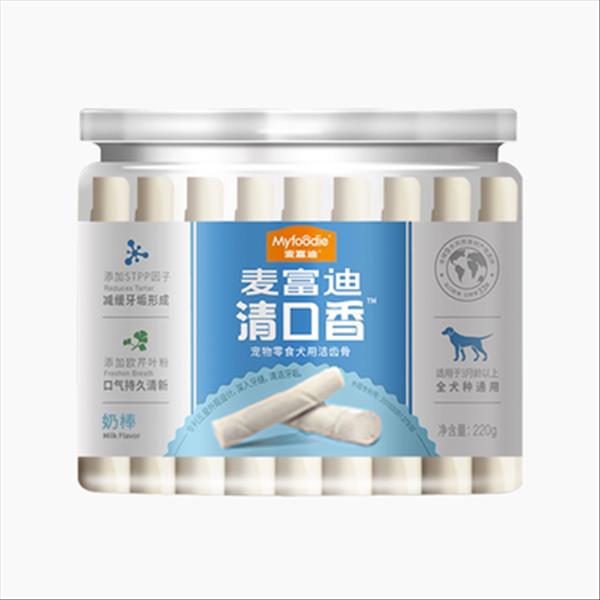 麦富迪 清口香奶棒咬胶磨牙小型犬零食 220g