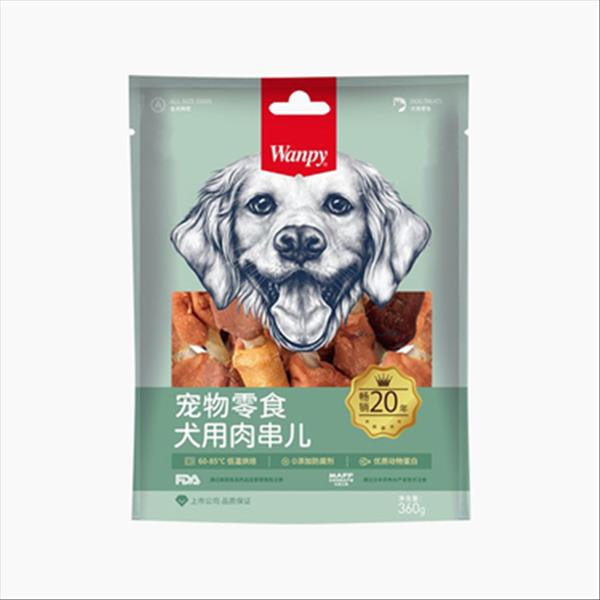 Wanpy顽皮 宠物狗零食犬用肉串儿 360g 口感丰富