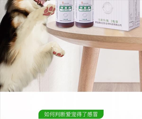 爱迪森 犬猫用果根素甘胆口服液 15ml*2支 感冒咳嗽药