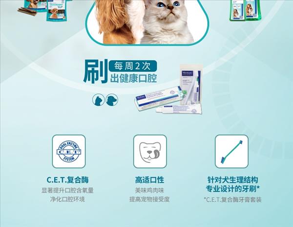 法国维克Virbac 犬猫用益口清漱口水 500ml 清洁口腔 法国进口