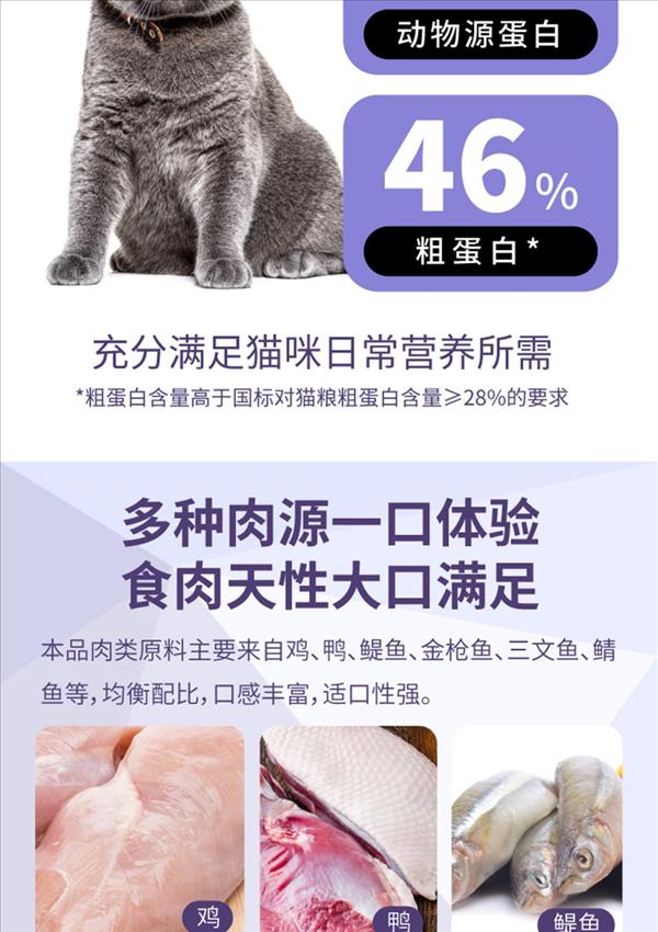 看奇Cankeys 无谷鸡肉+鸭肉配方全价猫粮 1.5kg