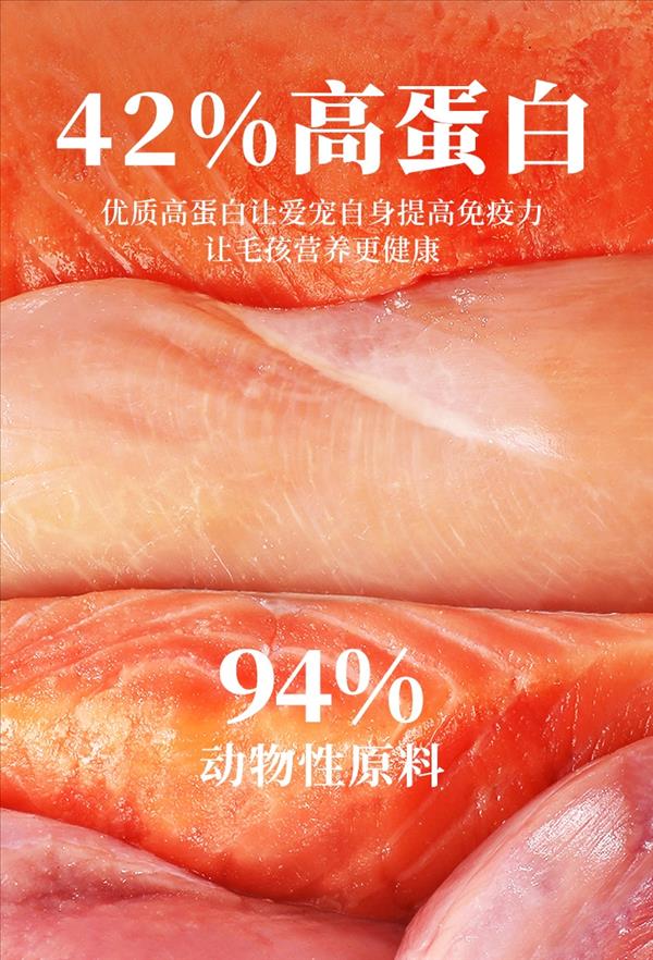 宠熙 42%蛋白鲜肉烘焙猫粮 1.5kg*2