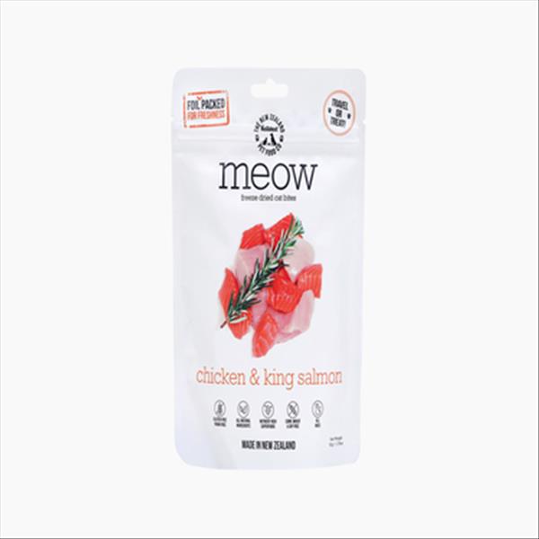 Meow 主食冻干猫粮 鸡肉帝王鲑 50g 97%肉含量 新西兰进口