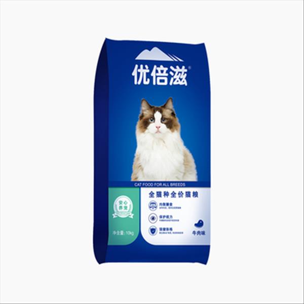 优倍滋 牛肉味全猫种全期猫粮 10kg 富含牛磺酸 保护视力