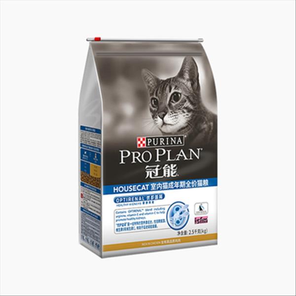 冠能Proplan 去毛球室内成猫粮 2.5kg 36%粗蛋白质