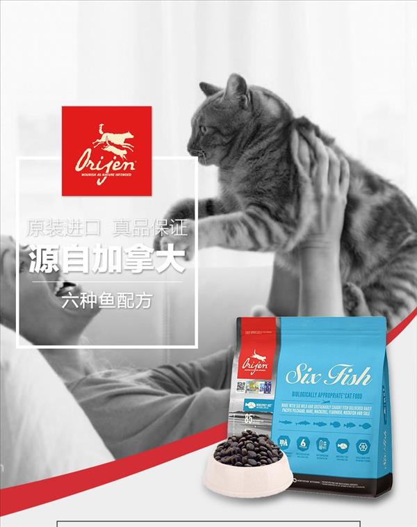 渴望 六种鱼全猫粮1kg 加拿原装大进口