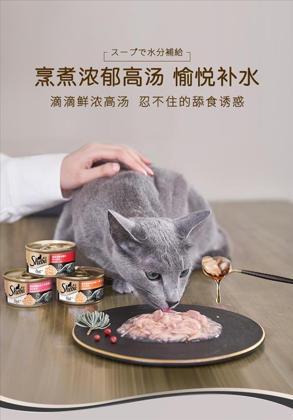 希宝 精选鸡胸肉及三文鱼猫罐头 85g 适口性好