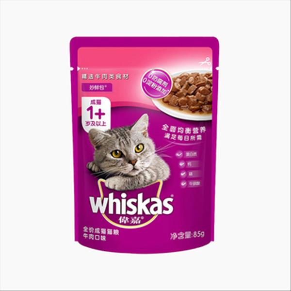 伟嘉 精选牛肉成猫妙鲜包 85g