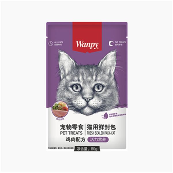 顽皮Wanpy 鸡肉鲜封包猫湿粮 80g 猫零食