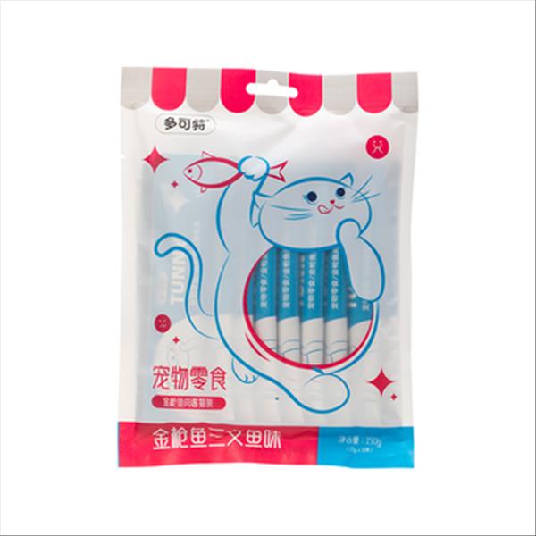 多可特 宠物零食猫用金枪鱼肉酱猫条 15g*10条